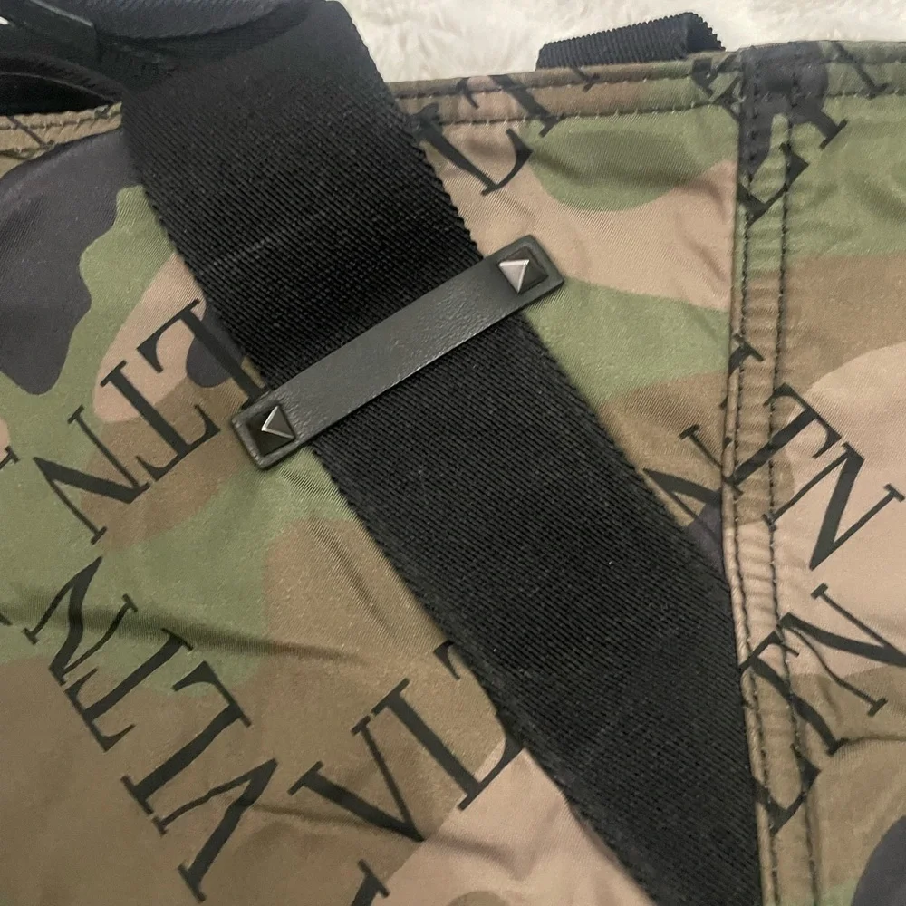 Valentino Garavani VLTN Camouflage-print Holdall Bag